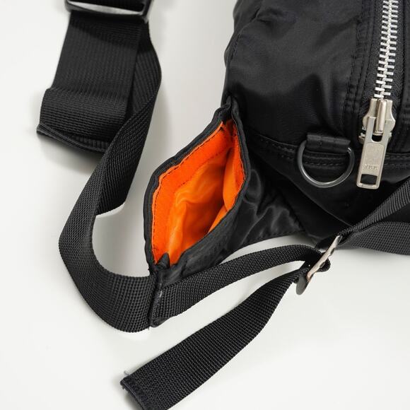 Head Porter Yoshida Tanker Shoulder belt Body Bag funnypack Black Large Rare - Picture 7 of 15